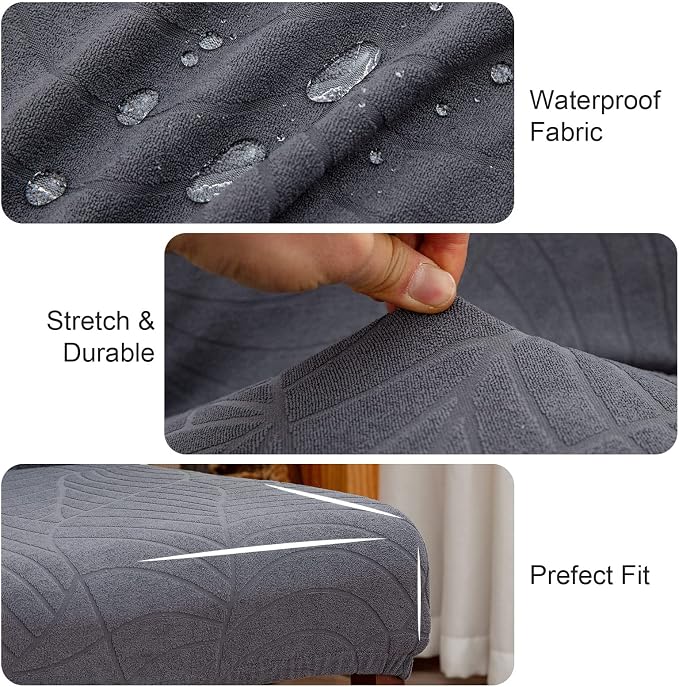 Waterproof Dining Room Chair Covers Set of 6 Slipcovers - Image 3