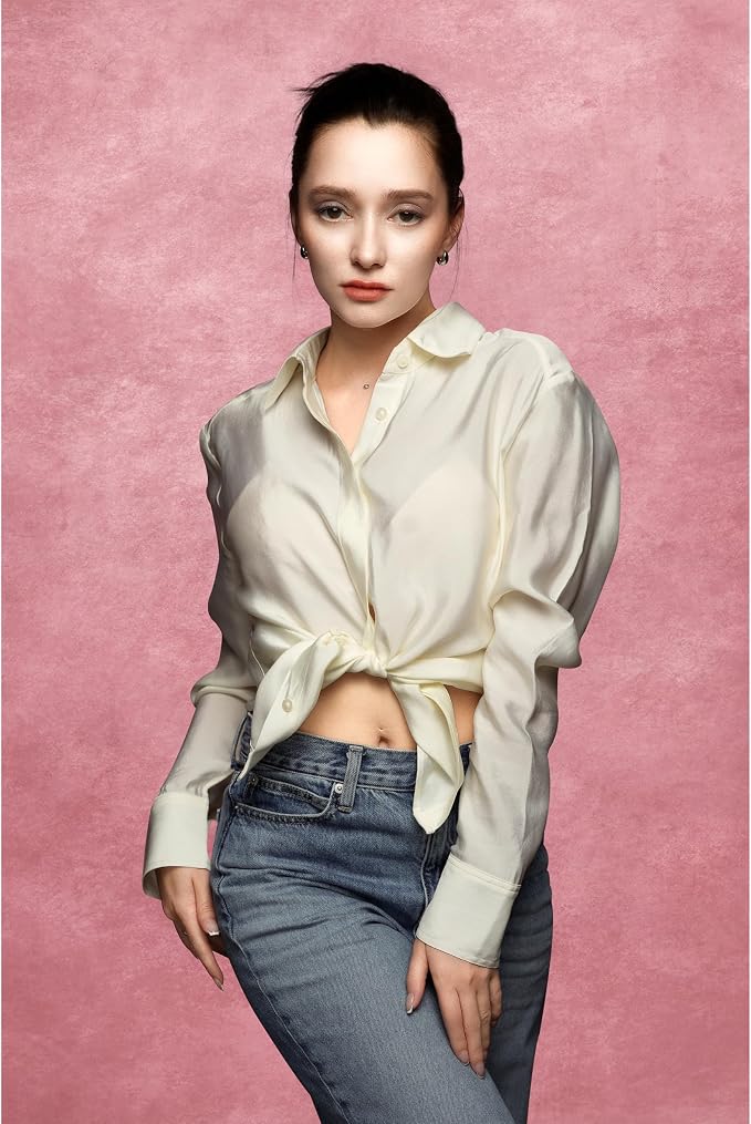 UrcTepics 6x8ft Professional Pink Portrait Backdrop Abstract Textured Backdrops - Image 3