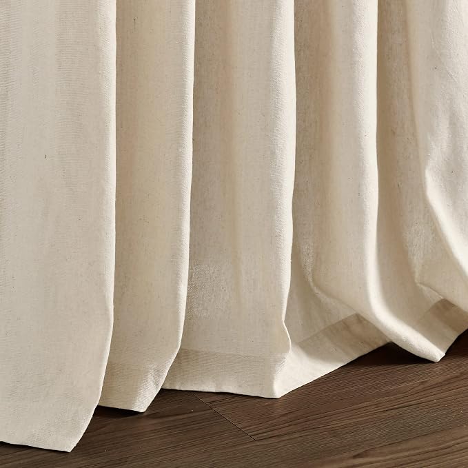 Lush Decor Boho Pom Pom Tassel Linen Textured Window Curtain Panel, Single 52" - Image 4