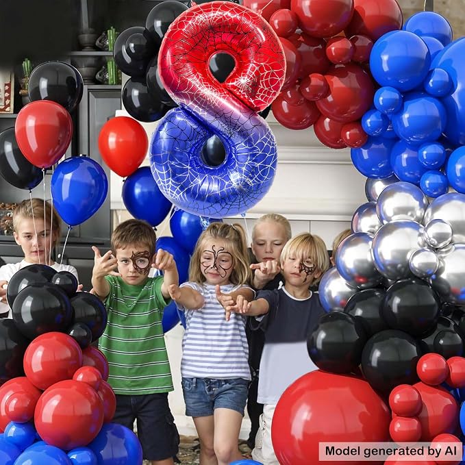40 Inch Spider Number 8 Foil Balloons - Image 7