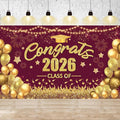 Class of 2026 Banner Congrats Graduation Decorations by ONANNA