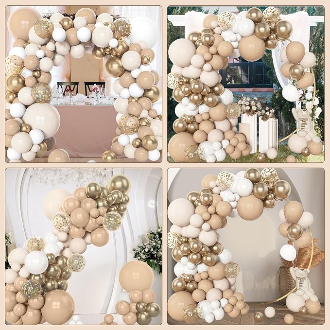 Amandir 153pcs White Sand Balloon Garland Arch Kit Different Sizes | 18 12 10 5 - Image 6
