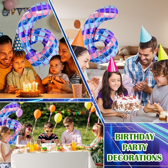 40 Inch Video Game Themed Number 6 Balloon, Birthday Party Decorations | Large - Image 7