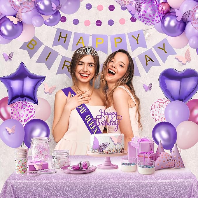 Amandir Purple Birthday Decorations - Image 5