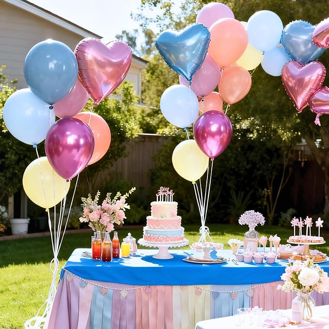 Pastel Balloons, Spring Balloons 50pcs 12 Inch Magenta Macaron Pastel Yellow - Image 4