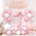 7th Pink Bow Birthday Decorations by Xinvery