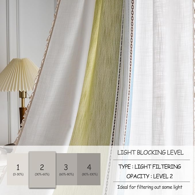 Sutuo Home Boho Curtains 72 inch Length - Image 6
