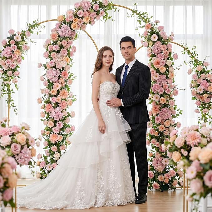 Metal Arch Backdrop Stand, 6FT+5FT+4FT Wedding Arch Frame, Balloon Arch Backdrop - Image 2
