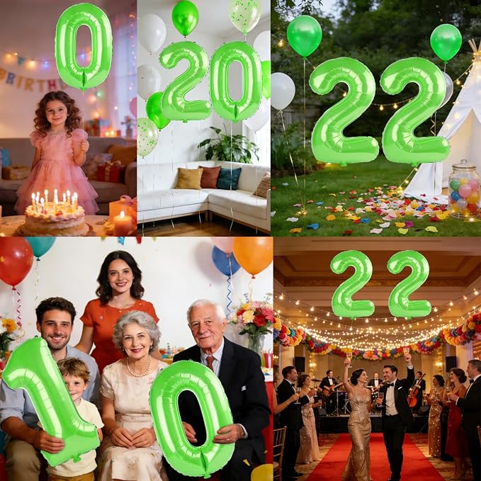 40 Inch Number 22 Balloons for 22nd Birthday Party Decorations, 0-100 Fruit - Image 7