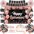Retirement Party Decorations for Women, Pre-Assembled Rose Gold Black Set. | by Unknown