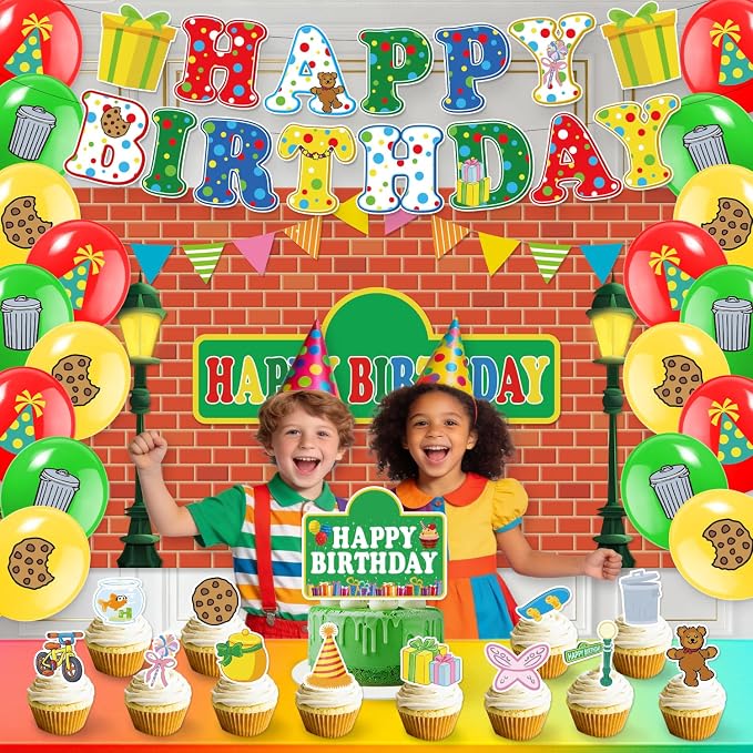 42Pack Sesame Friends Party decoration pack include Banner, Honeycomb - Image 5