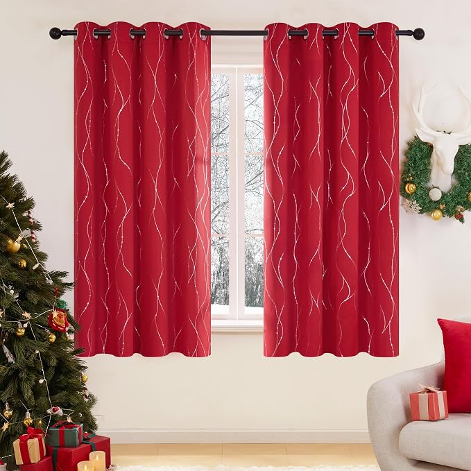 Deconovo Living Room Curtains 63 Inches Long, Thermal Insulated, Room Darkening by Unknown