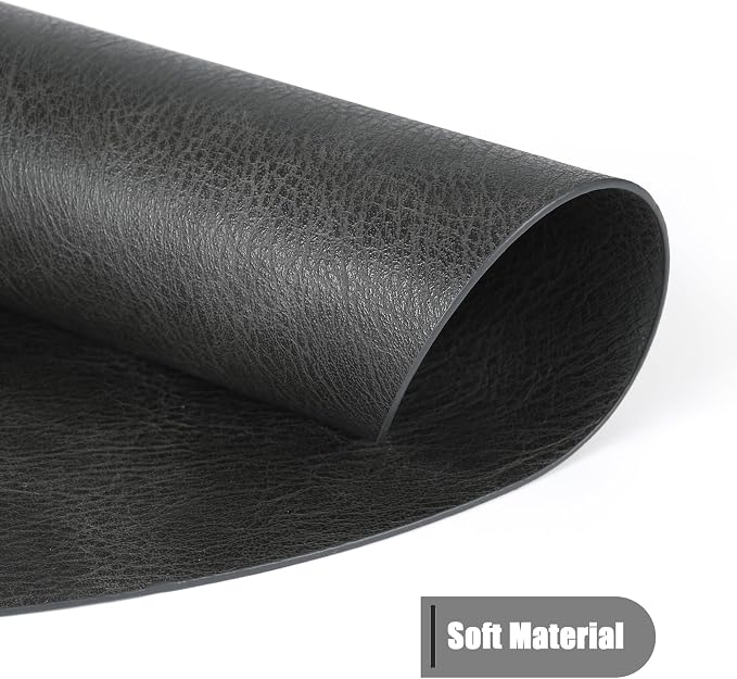 UnivoColors Placemats Round Faux Leather Placemats Set of 6-Waterproof-Wipe - Image 4