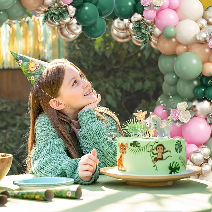 128Pcs Sage Green and Pink Balloon Arch Kit - Image 7