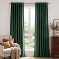 Dark Green Christmas Velvet Drapes Room Darkening, Back Tab Room Darkening by StangH