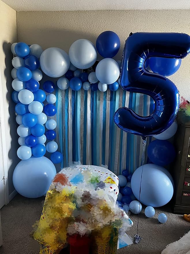 Number Balloons Blue 5 Balloon 40 inch - Image 2