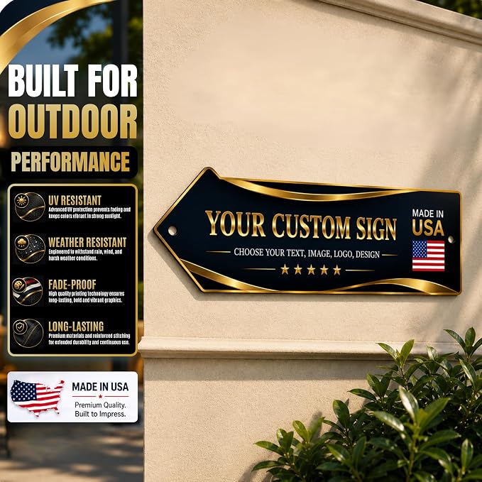 Custom sign outdoor Right arrow sign by BCB| direction signs Printed in USA | - Image 3