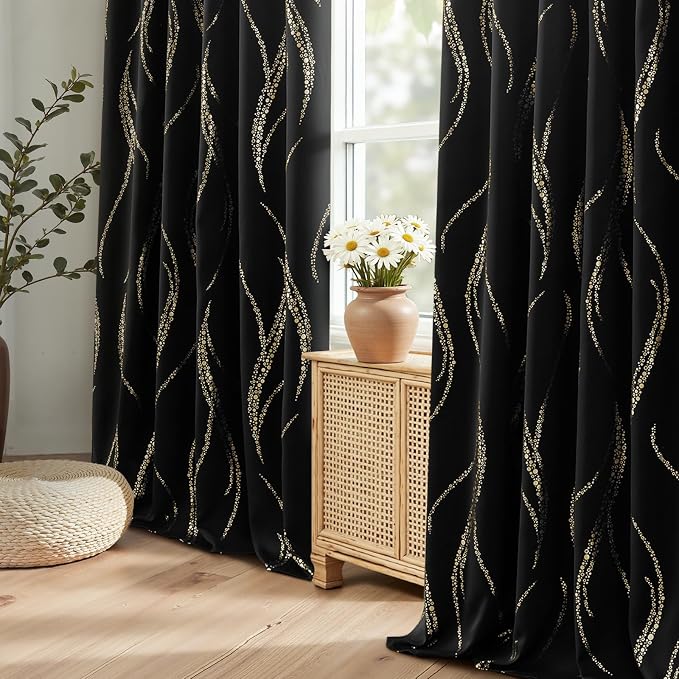 Yakamok Black Blackout Curtains - Image 9