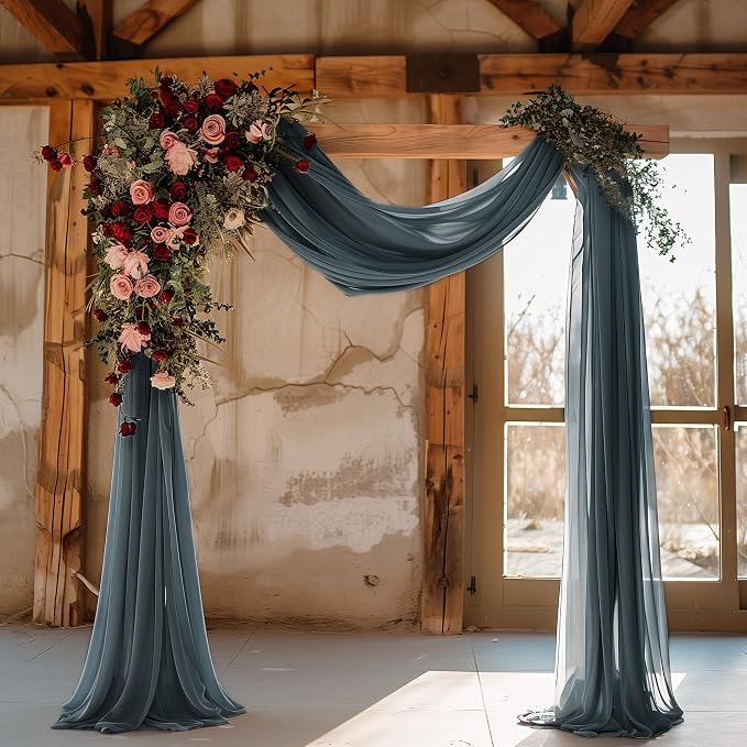 Wedding Arch Draping Fabric Backdrop Drapes 28.7" x 20FT, Arch Drapery Backdrop - Image 3