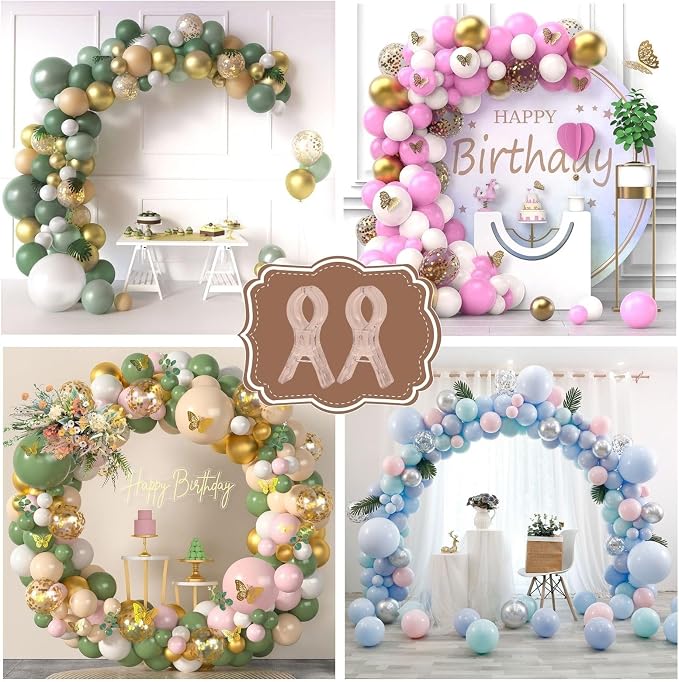 Miliocry 20 Pack Large Balloon Arch Clips Plastic Transparent Backdrop Spring - Image 5