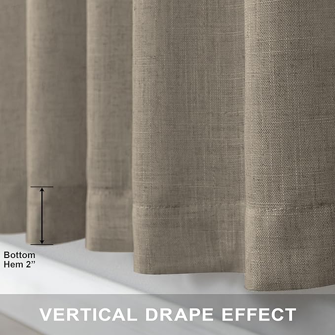Pitalk Taupe Curtains 84 Inches Long - Image 6