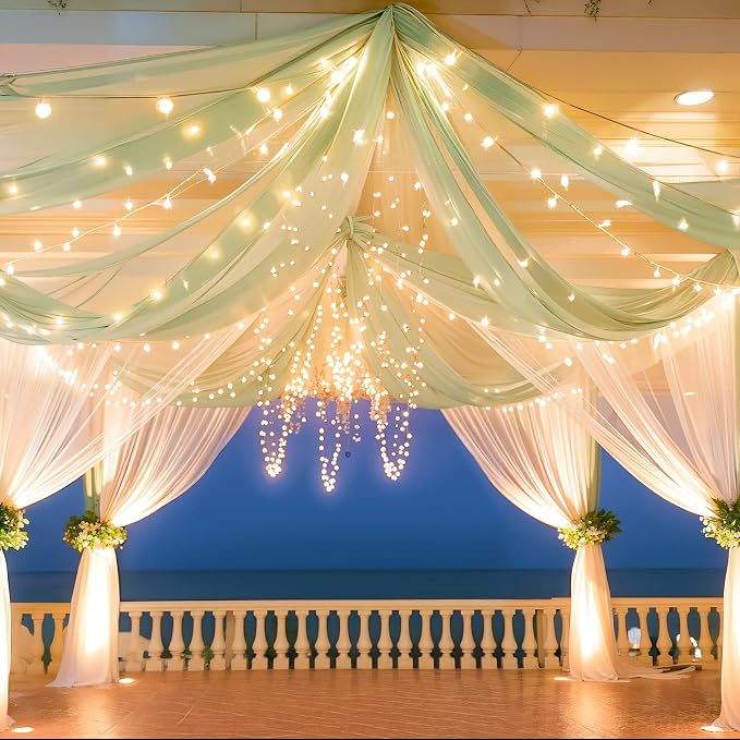 Shillance 6 Panels Green Ceiling Drapes - Image 6