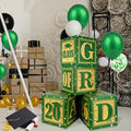Graduation Decorations Class of 2026 Decorations Green and Gold | Balloon Boxes by ssailuedecor