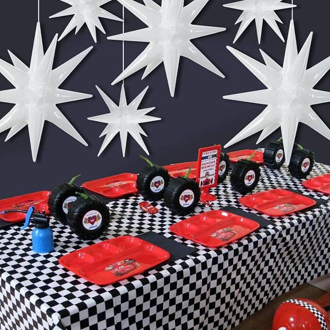 TONIFUL 4 Pcs Explosion Star Balloons White Foil Balloon Party Decorations | 22 - Image 5
