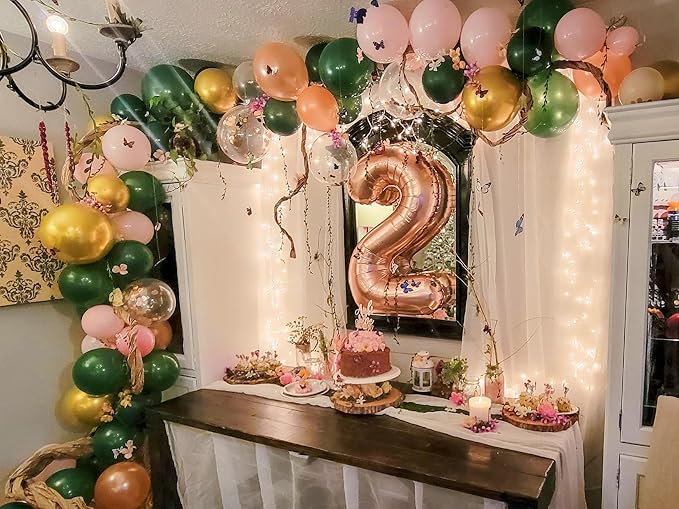 7 Balloon Numbers Birthday Decorations, 40In Rose Gold Balloons - Image 3