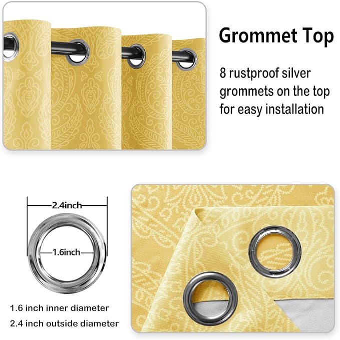 DWCN Ombre Blackout Curtains for Living Room - Image 5