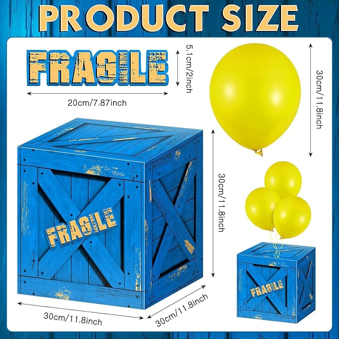 Qilery 24 Pcs Balloon Box Party Military Supply Fragile Loot Drop Box Party - Image 2