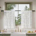 Anmao Vintage Lace Kitchen Curtains 36 Inches Long 2 Panels, Romantic Semi by Anmao
