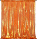 Poise3EHome 6FT x 8FT Orange Sequin Photography Backdrop Curtain by Poise3EHome
