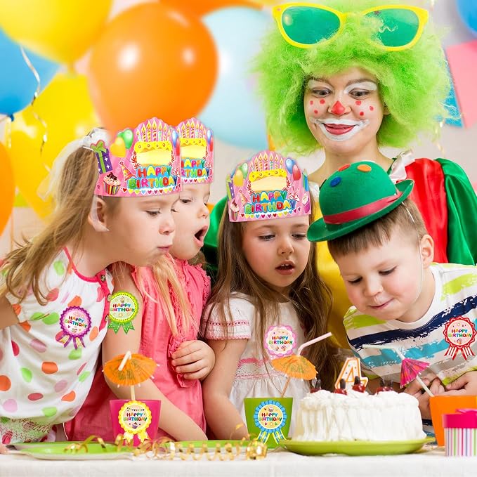 WorldBazaar Birthday Crowns for Kids Classroom 36 Pack | Happy birthday hats - Image 6