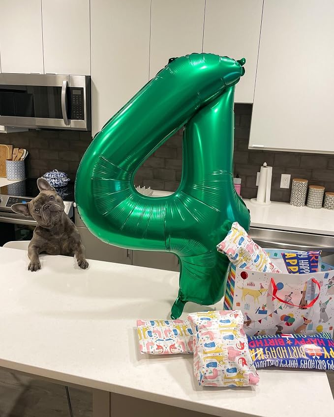 Green Number 4 Balloon 40 Inch - Image 3