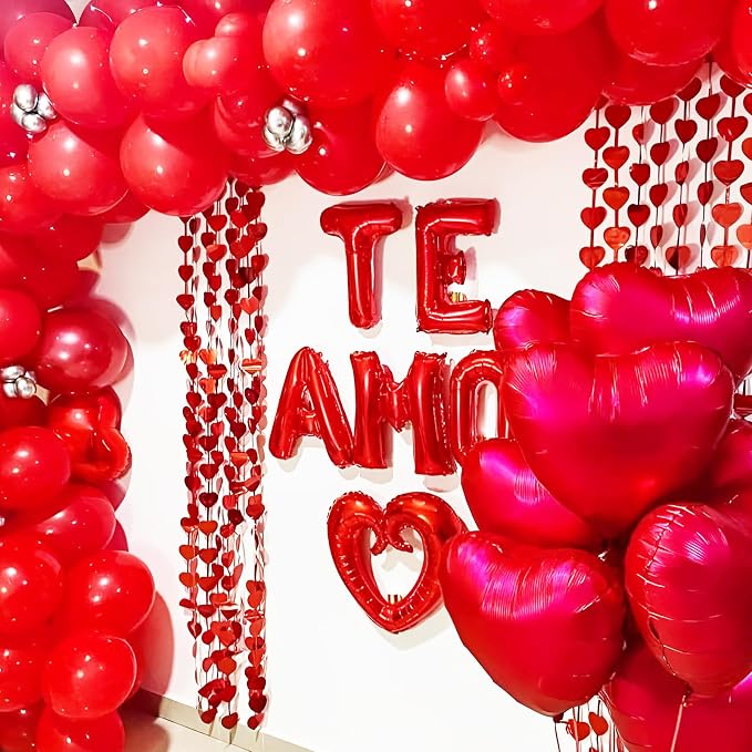 Voircoloria 66pcs Red Latex Party Balloons, 12inch | - Image 4