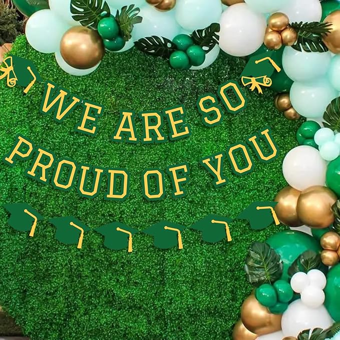 We Are So Proud Of You Banner Graduation Party Decorations Congrats Grad Cap - Image 4