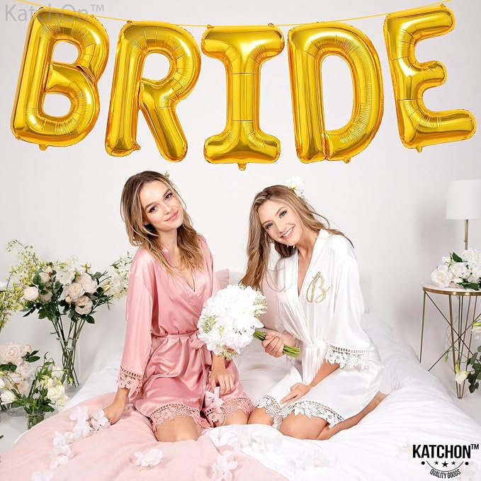KatchOn Gold Bride Balloons 40 Inch, Bachelorette Party Decorations | Gold - Image 6