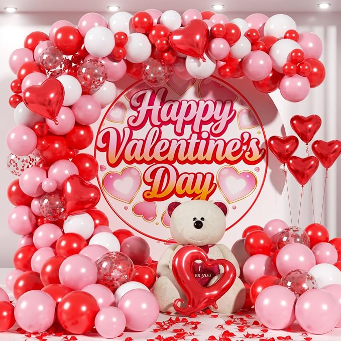 Valentines Day Balloons Garland Arch Kit by Unknown