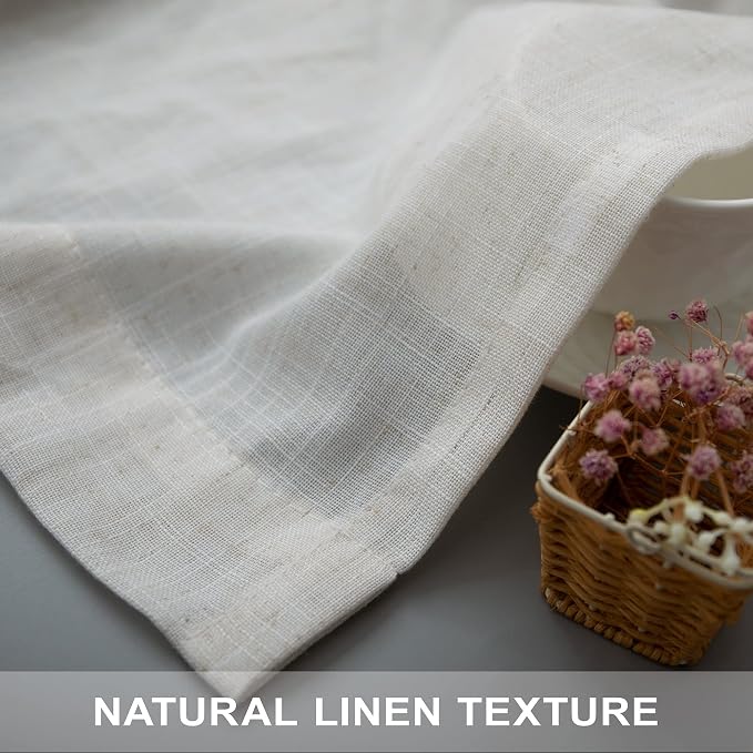 Pitalk Natural Linen Curtains 38 Inch Wide - Image 8
