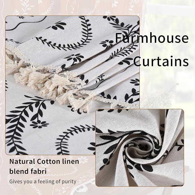 Schweek White 96 Inches Long Semi Sheer Curtains 2 Panels - Image 5