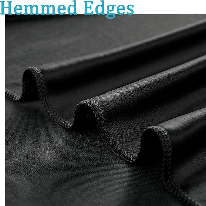 Black Backdrop Curtain for Parties, 10 Panels Wrinkle Free Polyester Photo - Image 5