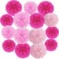 Tissue Paper Pom Poms, Rose Red Paper Flower Ball by Unknown