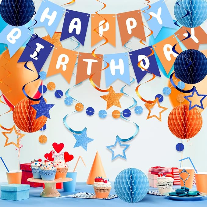 Rouceyxin Birthday Decorations for Men, Happy Birthday Banner - Image 3