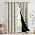 jinchan Sage Green Blackout Curtains 90 Inch Damask Grommet 2 Panels | Room by JINCHAN