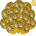 Gejoy 36 Pcs Gold Cheetah Print Balloons 12 Inch Leopard Print Balloons Safari by Unknown