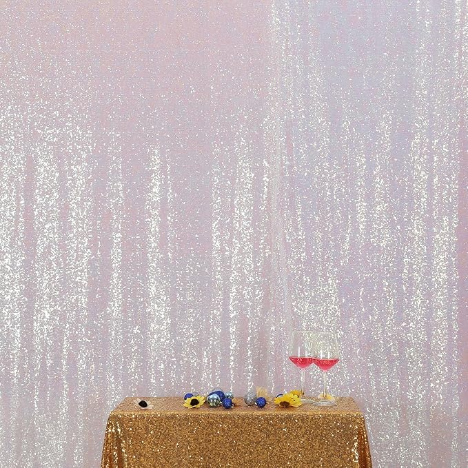 Poise3EHome 5FT x 7FT Iridescent Sequin Photography Backdrop Curtain - Image 8