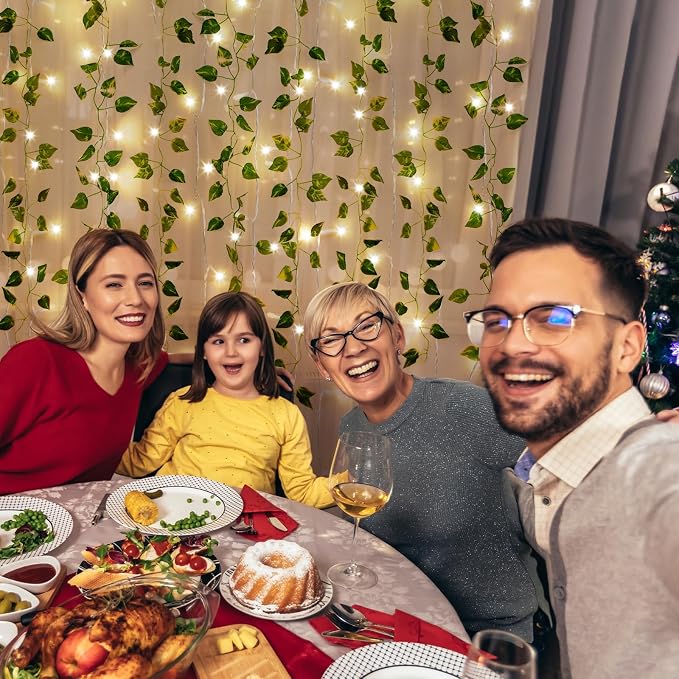 CEWOR 24 Pack 173ft Fake Ivy Vines, Artificial Ivy Garland - Image 7