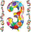 40 Inch Number 3 Balloon, Large Foil Mylar Number Balloon by TNCDJKPA