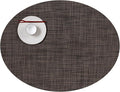 Chilewich Mini Basketweave Placemats, Woven Oval Placemats Set of 4 | Reusable by Chilewich